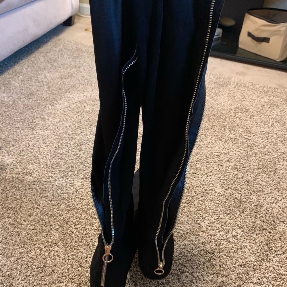 Black over the knee high boots